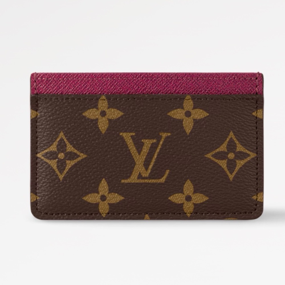 Louis Vuitton card holder monogram fuscia pink